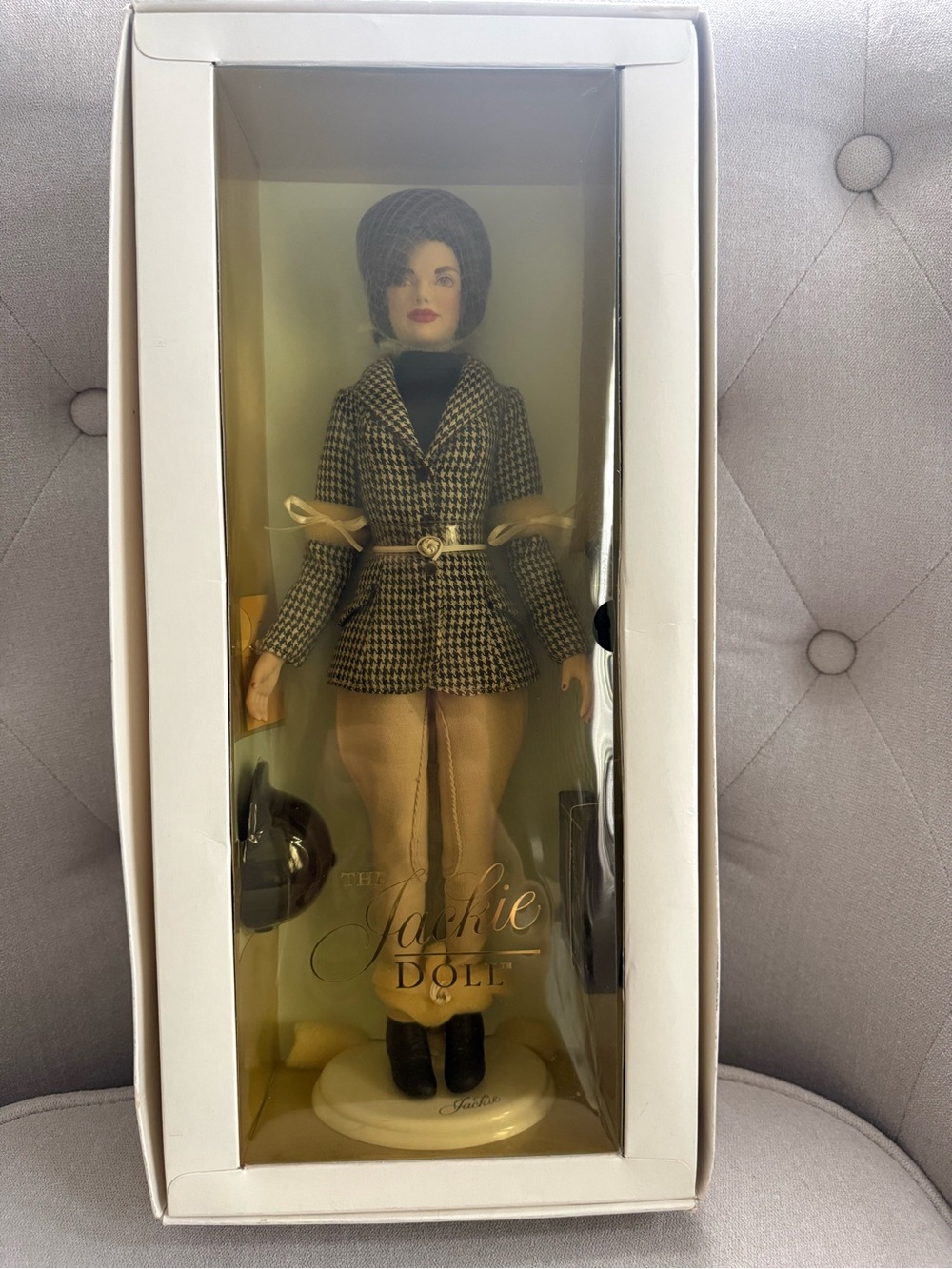 Franklin Mint Jackie Doll in Black, Brown, Cream